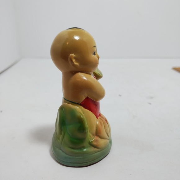 Vintage Asian Chinese Baby Ceramic Hand-Painted Figurine Pencil Sharpener Rare - Picture 5 of 7